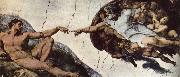 unknow artist Adams creation of Michelangelo Spain oil painting artist